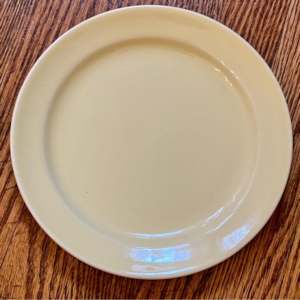 Lu-Ray Pastels Yellow Plate 6.25” MCM USA Appetizer Plate